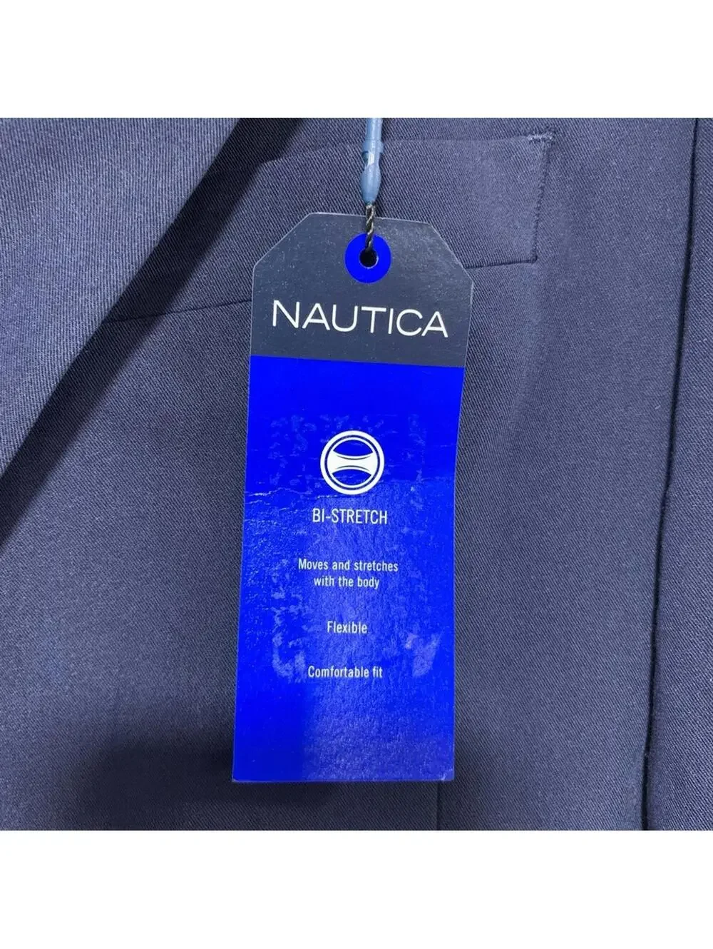 Nautica Modern Fit Bi-Stretch Navy Blue Suit Jacket - Size 38S